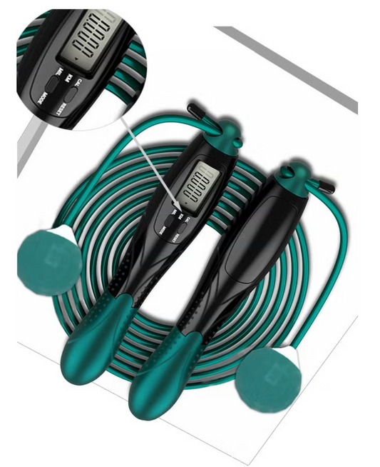 Smart Counting Jump Rope – Adjustable Steel Skipping Rope for Fitness, Calorie Tracking, Gym Training