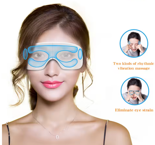 Smart Eye Massager – Hot Compress, Vibration, Bluetooth Music & Anti-Aging Eye Care